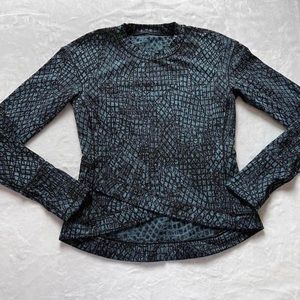Lululemon Close to Crossing Long Sleeve Tectonic Jacquard Black